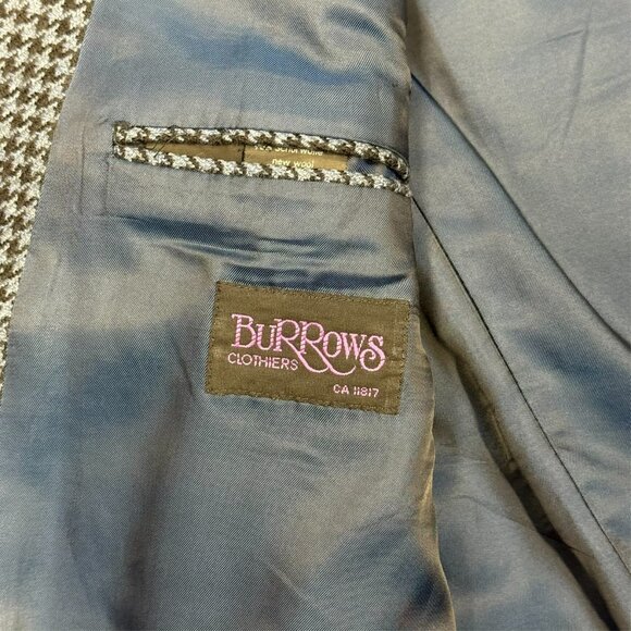 Konen Munchen Houndstooth Blazer Wool Cashmere Sport Coat Blue 42R - Picture 9 of 13